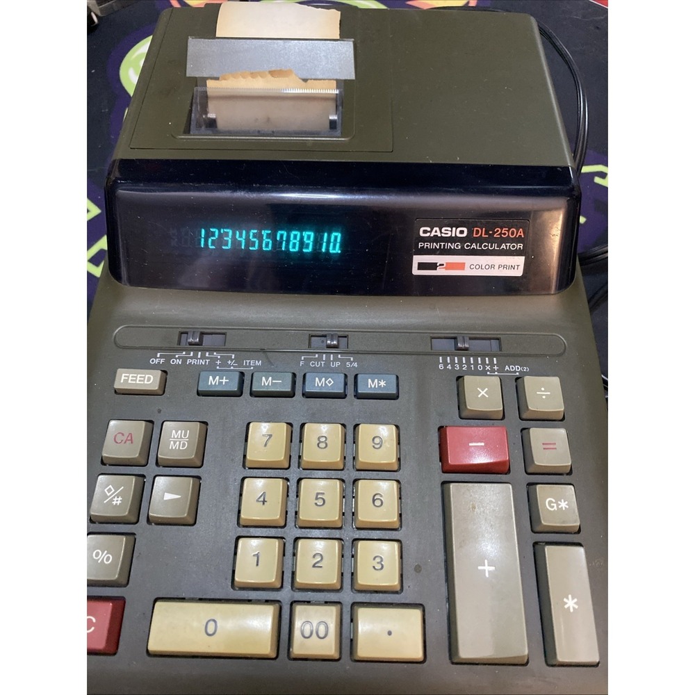 Casio DL-250LA - Heavy Duty Printing Calculator Adding Machine Works G1